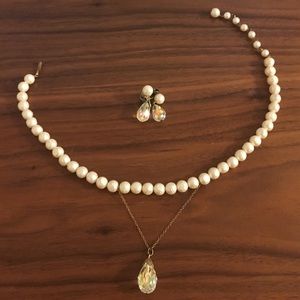 Antique choker necklace with matching earrings